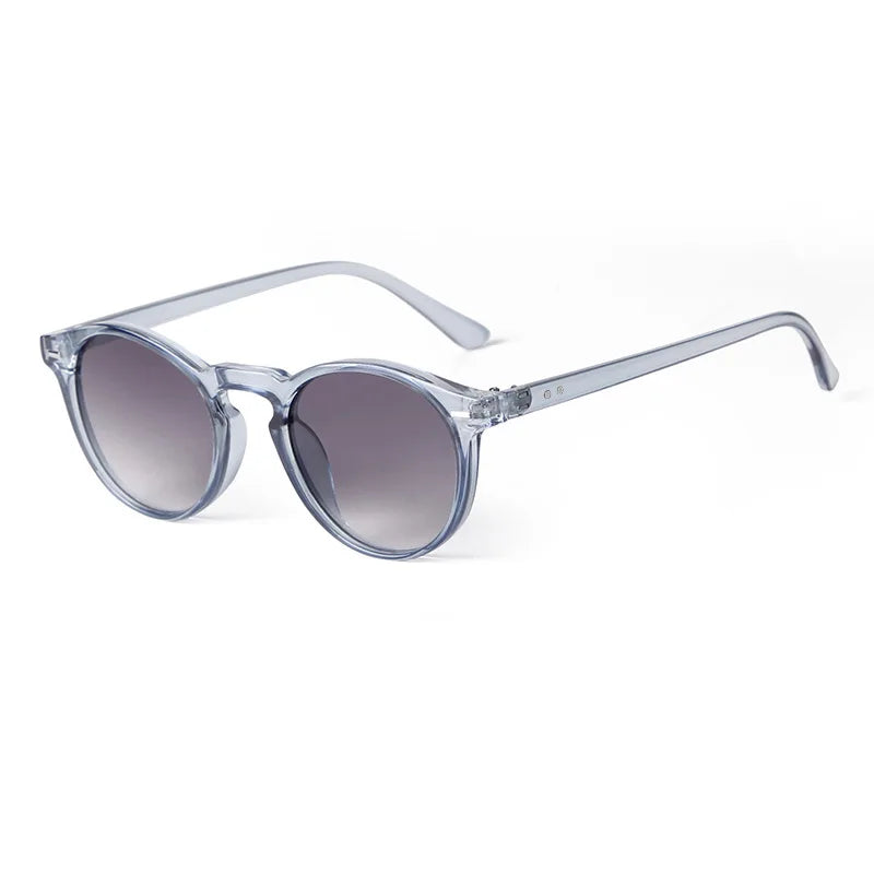 Vintage Fashion Round Sunglasses Women Men 2024 Brand Design Retro Rivet Yellow Blue Lens Square Sun Glasses Male Female Goggles Soldes-ShopOnline