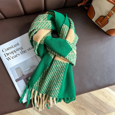Luxury Winter Cashmere Scarf Women 2025 Design Warm Pashmina Blanket Poncho Scarves Female Shawl Wraps Thick Foulard Bufanda Soldes-ShopOnline