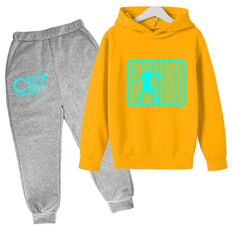 Ensemble Jogging Enfant CR7 – Hoodie Imprimé + Pantalon, 3-12 Ans Soldes-ShopOnline