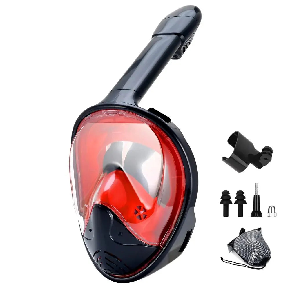 Masque Snorkeling Plein Visage Enfant & Adulte – Anti-Buée, Respiration Facile & Support Caméra Soldes-ShopOnline
