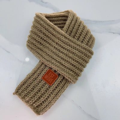 Winter Knitted Scarf for Kids Boys Girls Neckerchief Outdoor Keep Warm Neck Warmer Scarf Soft Parent-child Children´s Scarves Soldes-ShopOnline