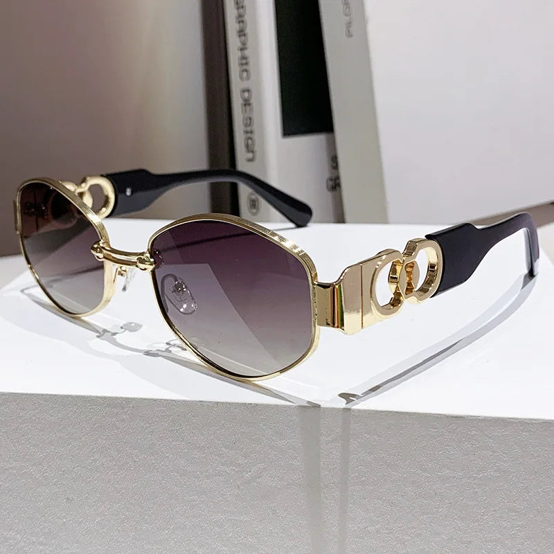 Lunettes de Soleil Steampunk Cat Eye OUIO – Vintage, UV400, Femme & Homme, Voyage & Soirée Soldes-ShopOnline