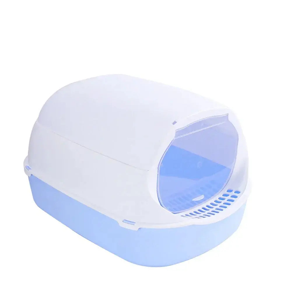 Kitty Sandbox Boîte à Litière pour Chat Semi-fermé Plateau pour Chat anti-éclaboussures Toilettes pour chats Nettoyage Bassin Fournitures Toilette pour animaux de compagnie Plateau pour chaton Casserole - Soldes-ShopOnline