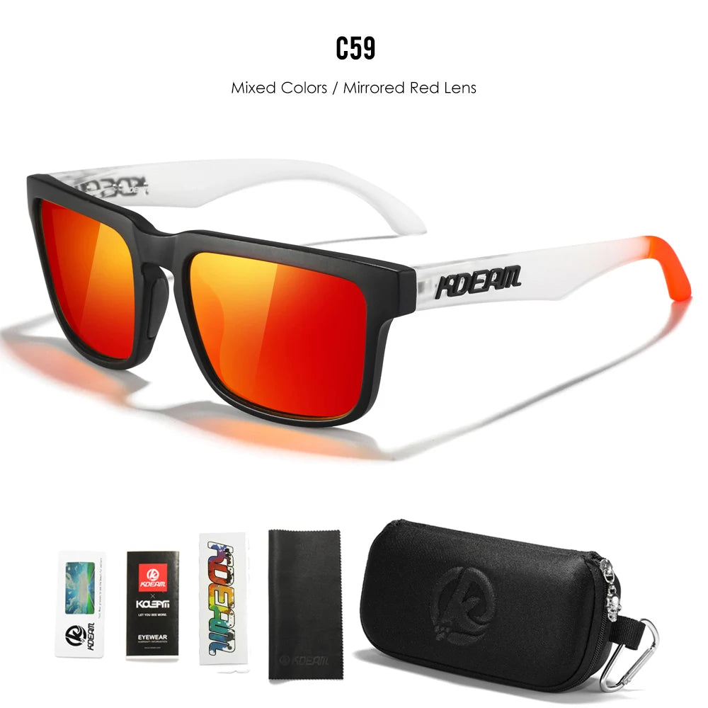 Lunettes de Soleil KDEAM KD332 Carrées Polarisées – UV400, Voyage, Unisexe + Étui Soldes-ShopOnline