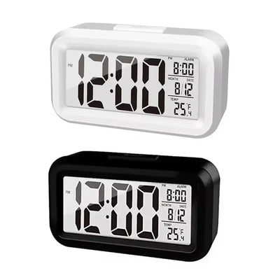 Réveil numérique LED Rétro-éclairage Calendrier de temps de données Bureau Multifonction Rétroéclairage électronique Horloge de table garçon fille - Soldes-ShopOnline