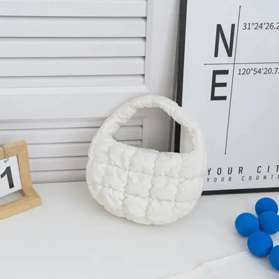 Sacs à bandoulière matelassés à la mode pour femmes Sac à main Mini nuage Sacs plissés Puffer Dumpling Bag Fourre-tout de luxe pour filles - Soldes-ShopOnline