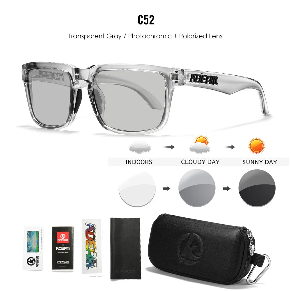 Lunettes de Soleil KDEAM KD332 Carrées Polarisées – UV400, Voyage, Unisexe + Étui Soldes-ShopOnline