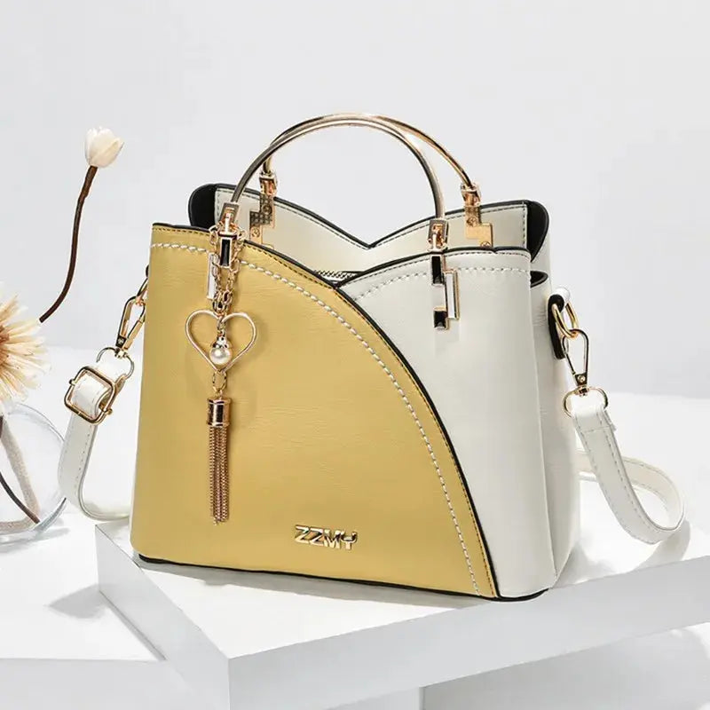 Sac à bandoulière simple pour femmes Sac à main combiné coloré Sacs à bandoulière à la mode Sacs à main PU polyvalents pour dames Femmes - Soldes-ShopOnline