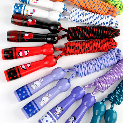 Toddler Jump Rope Wear Resistant Cotton Cord Length Adjustable Soft Skipping Rope With Smooth Handles For Kids Boys Girls Soldes-ShopOnline