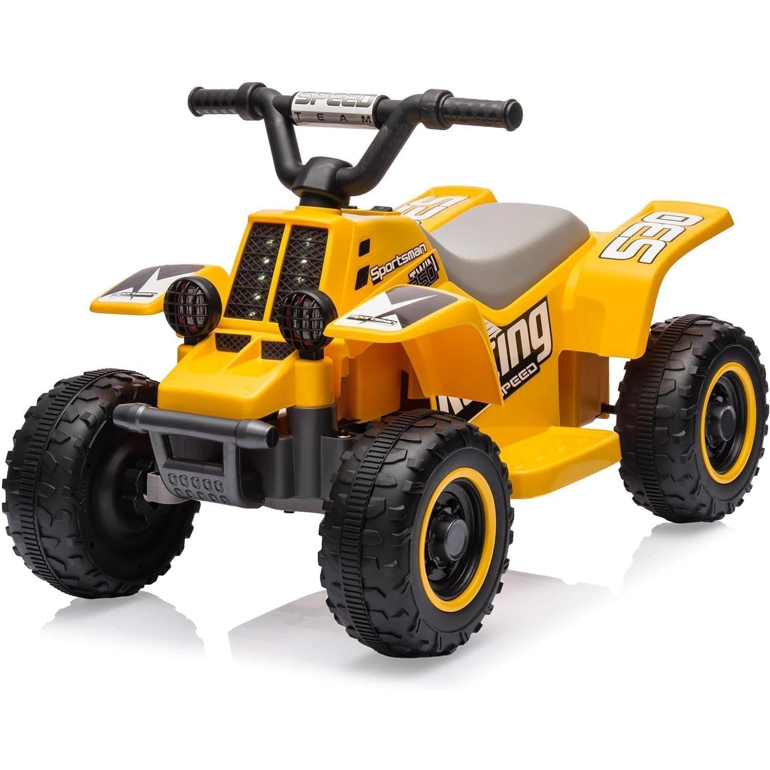 Electric Quad For Kids 4+ Years 6V Seat Car With LED Headlights Music ONE BUTTON Start Up To 5 Kmh Long Battery Life Soldes-ShopOnline