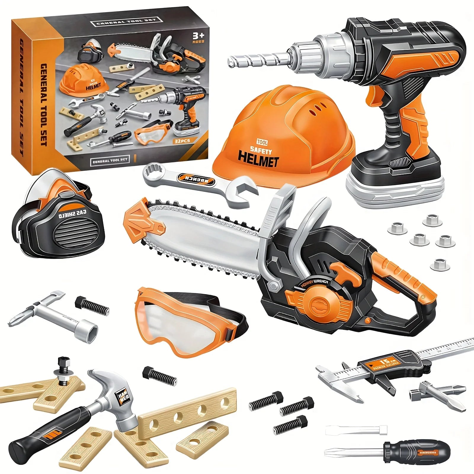 Coffret Outils Enfant 32 Pièces – Simulation Réaliste, Cadeau Anniversaire 3-12 Ans Soldes-ShopOnline
