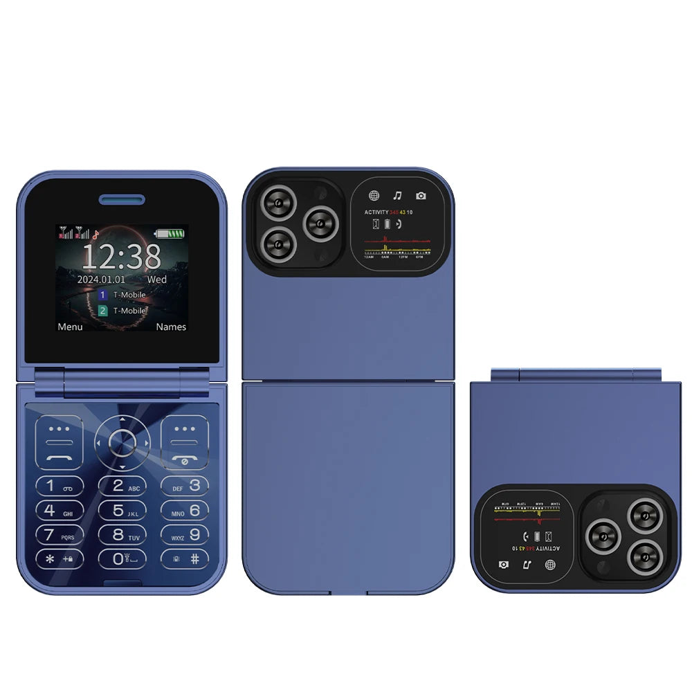 Téléphone Portable Mini Clapet SERVO F15 – Double SIM, 2G, Torche & Enregistrement Soldes-ShopOnline