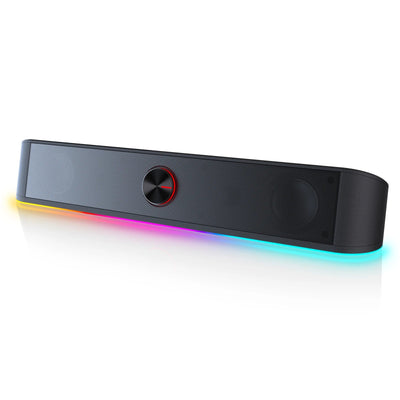 Redragon GS560 Adiemus RGB USB Desktop Soundbar, 2.0 Channel Computer Speaker with Dynamic Lighting Bar Audio-Light Sync/Display Soldes-ShopOnline