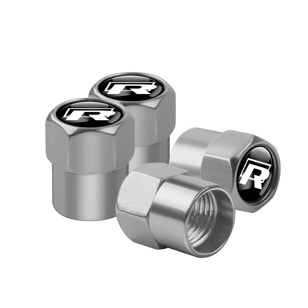 4Pcs Metal Car Wheel Tire Valve Caps Cover Accessorie For Volkswagen GTI Golf 6 7 Polo VW R-Line CC Passat B6 Tiguan Tharu Jetta Soldes-ShopOnline