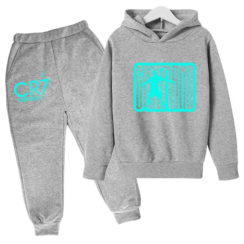 Ensemble Jogging Enfant CR7 – Hoodie Imprimé + Pantalon, 3-12 Ans Soldes-ShopOnline