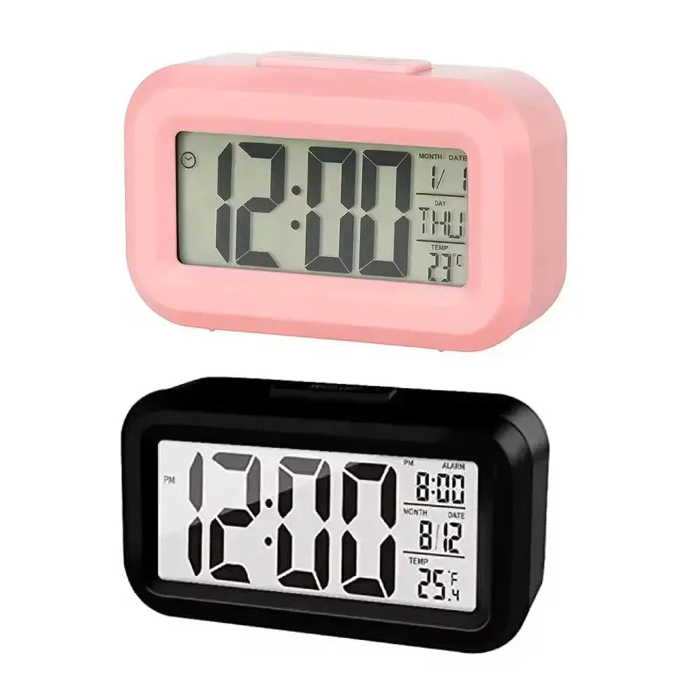 Réveil numérique LED Rétro-éclairage Calendrier de temps de données Bureau Multifonction Rétroéclairage électronique Horloge de table garçon fille - Soldes-ShopOnline