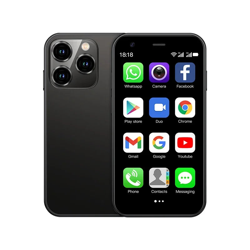 SOYES XS15 Ultra-thin 3.0Inch Small Phone 2GB+16GB Android 8.1 Dual SIM Standby 3G Mini Smartphone 1000mAh Wifi GPS Mobile Phone Soldes-ShopOnline