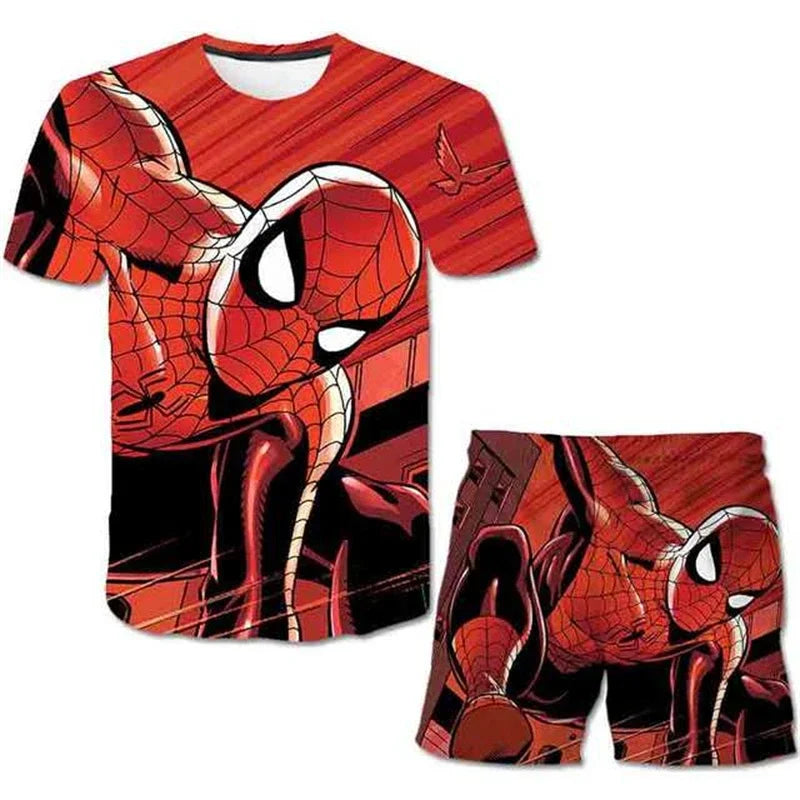 Ensemble Enfant Marvel Spider-Man – T-Shirt + Short Respirant, 4-6 Ans Soldes-ShopOnline