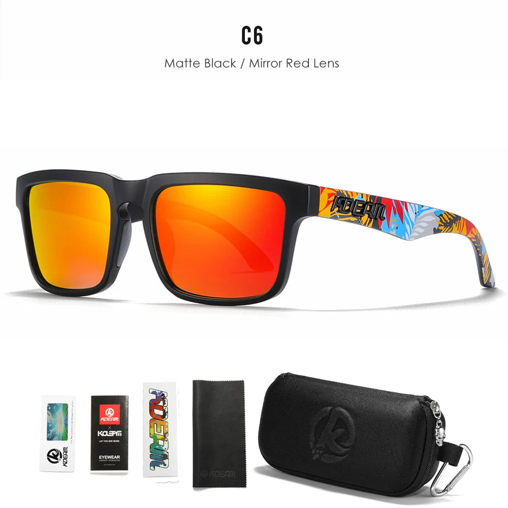 Lunettes de Soleil KDEAM KD332 Carrées Polarisées – UV400, Voyage, Unisexe + Étui Soldes-ShopOnline