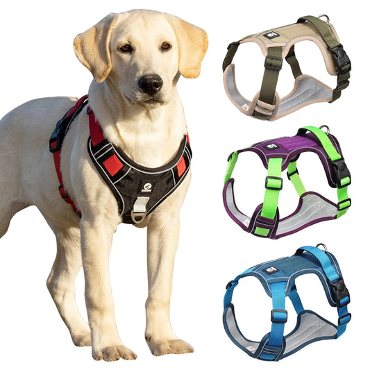 Harnais pour Chien Réfléchissant Médium/Grands Chiens Gilet Imperméable En Tissu Oxford Harnais pour chien Accessoires pour animaux de compagnie Fournitures - Soldes-ShopOnline