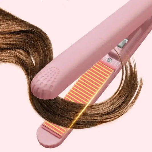 Mini lisseur à cheveux, attelle multicolore, chauffage rapide, plaque en céramique non dommageante, pince à frange, curling et lissage pour filles / Femmes - Soldes-ShopOnline