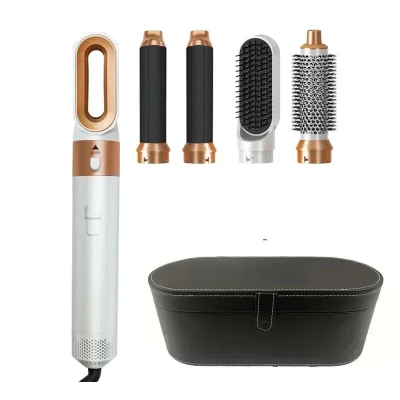 5 in 1 Hair Dryer Hot Comb Set Professional Curling Iron Hair Straightener Styling Tool For Professional Hair Dryer Household Soldes-ShopOnline
