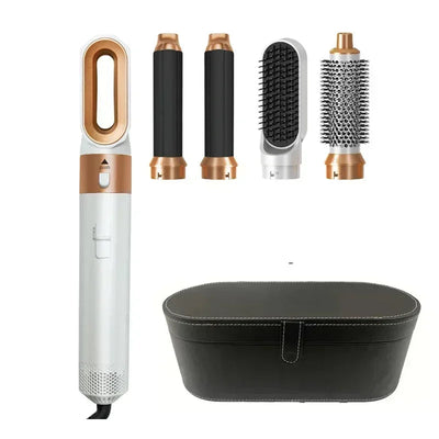 5 in 1 Hair Dryer Hot Comb Set Professional Curling Iron Hair Straightener Styling Tool For Professional Hair Dryer Household Soldes-ShopOnline
