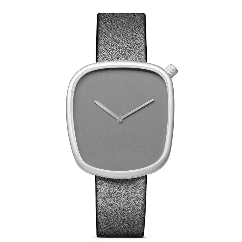 TOMI – Montre Quartz Minimaliste Boitier Carré Ultra-Fin | Homme & Femme, Bracelet Cuir, Cadeau Chic Soldes-ShopOnline