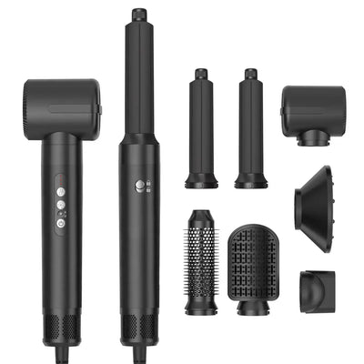 7 In 1 Hair Dryer Brush Brushless High Speed Hair Dryer with Diffuser Ionic Blow Dryer Hot Air Styling Comb Auto Hair Curler Soldes-ShopOnline