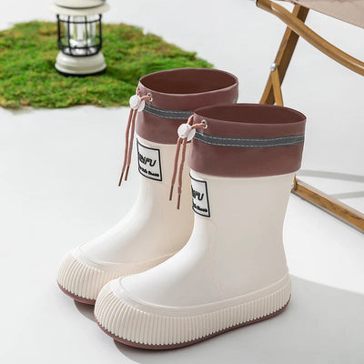 Unisex Kid's Solid Colour High Top Waterproof Rain Boots, Comfy Non Slip Durable Water Shoes For Boy's & Girl's Rainy Day Outdoo Soldes-ShopOnline