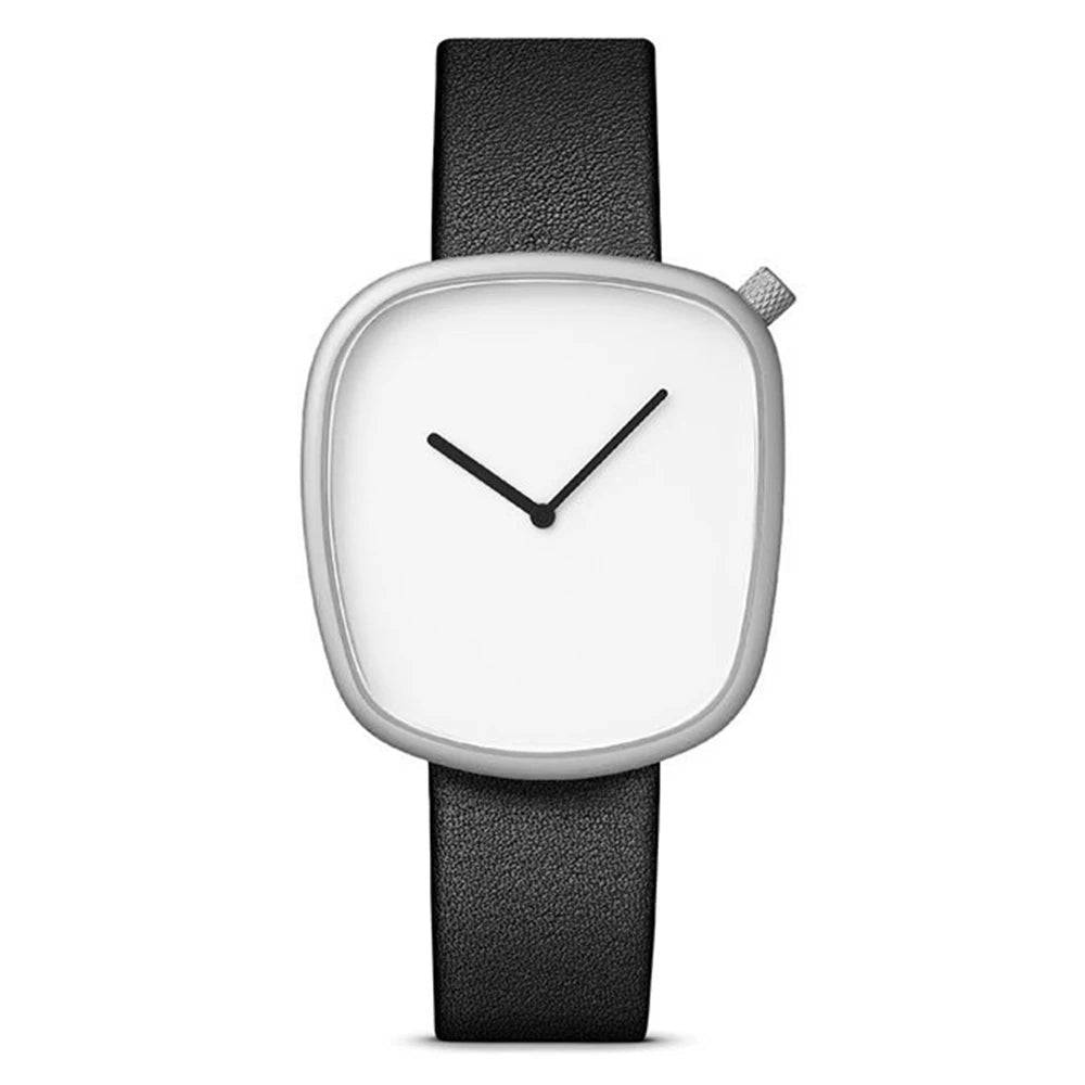 TOMI – Montre Quartz Minimaliste Boitier Carré Ultra-Fin | Homme & Femme, Bracelet Cuir, Cadeau Chic Soldes-ShopOnline
