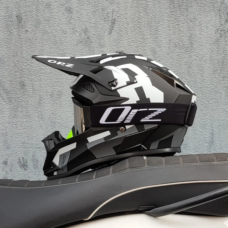 ORZ Professional Racing Motocross Helmet Off Road Helmet Motorcycle Off-Road Cartoon Childrenr ATV Motorcycle MTB Helmet Soldes-ShopOnline