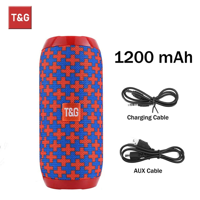 Bluetooth Speaker T&G TG117 Portable TWS Sound Box Waterproof Loudspeaker Outdoor Stereo Surround Speakers Support TF FM Radio Soldes-ShopOnline