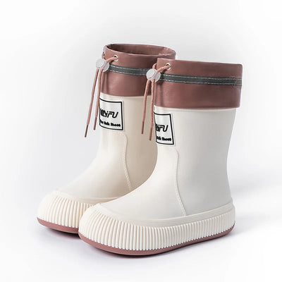 Unisex Kid's Solid Colour High Top Waterproof Rain Boots, Comfy Non Slip Durable Water Shoes For Boy's & Girl's Rainy Day Outdoo Soldes-ShopOnline