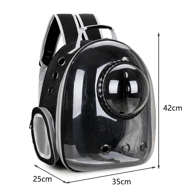 Sac à Dos Capsule Spatiale pour Chat – Hublot Transparent, Respirant & Portable | 35x25x42 cm Soldes-ShopOnline