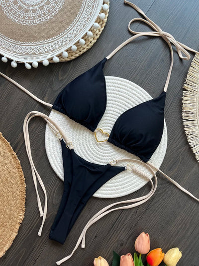RUOTONSEPT Sexy Halter Solid color Bikini Set Women's Swimsuit Two-piece Triangle Thong Swimwear Bathing Suit Brazilian Biquinis Soldes-ShopOnline