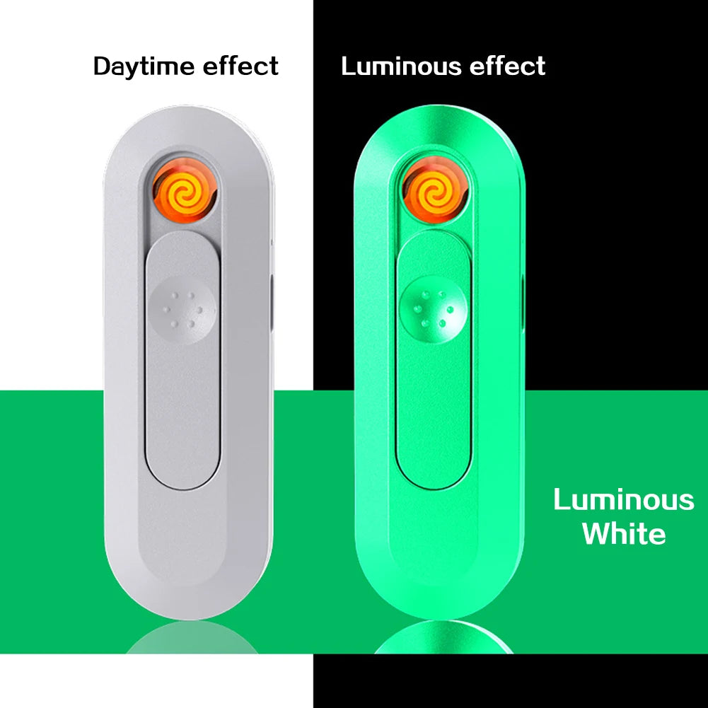 Windproof Metal Cigarettes Lighter Coils Tungsten Rechargeable Flameless Electric Lighter Men's Present Soldes-ShopOnline