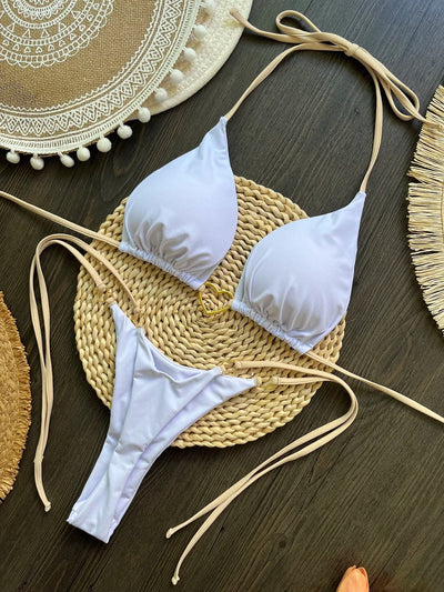 RUOTONSEPT Sexy Halter Solid color Bikini Set Women's Swimsuit Two-piece Triangle Thong Swimwear Bathing Suit Brazilian Biquinis Soldes-ShopOnline
