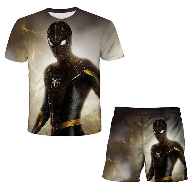 Ensemble Enfant Marvel Spider-Man – T-Shirt + Short Respirant, 4-6 Ans Soldes-ShopOnline