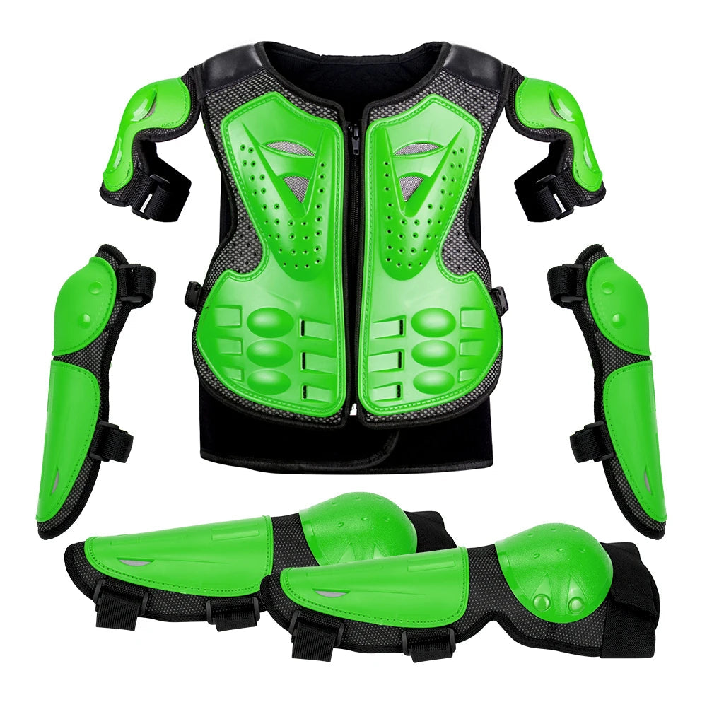 Gilet de Protection Moto Enfant HEROBIKER – Armure Complète Motocross, Coudes & Genouillères Soldes-ShopOnline