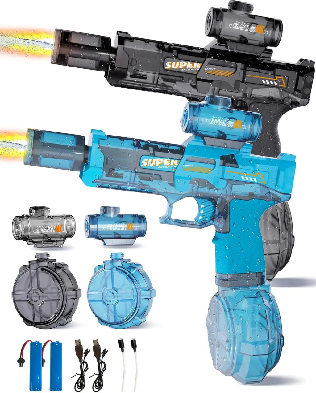 Pistolet à Eau Électrique Automatique – LED, Batterie Lithium, Été & Fêtes Soldes-ShopOnline