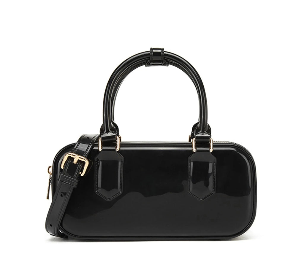 New Korean style fresh and cute womens bowling bag PVCwaterproof unique and versatile Boston bag womens crossbodybag and handbag Soldes-ShopOnline