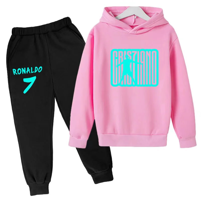 Ensemble Jogging Enfant CR7 – Hoodie Imprimé + Pantalon, 3-12 Ans Soldes-ShopOnline
