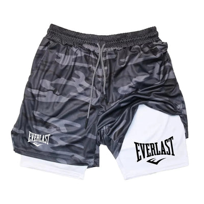 Short Sport Homme 2-en-1 - Running Fitness Gym Double Couche Entraînement Soldes-ShopOnline
