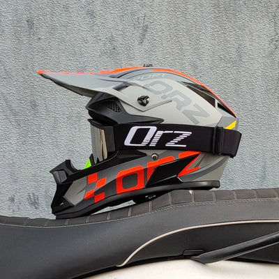 ORZ Professional Racing Motocross Helmet Off Road Helmet Motorcycle Off-Road Cartoon Childrenr ATV Motorcycle MTB Helmet Soldes-ShopOnline