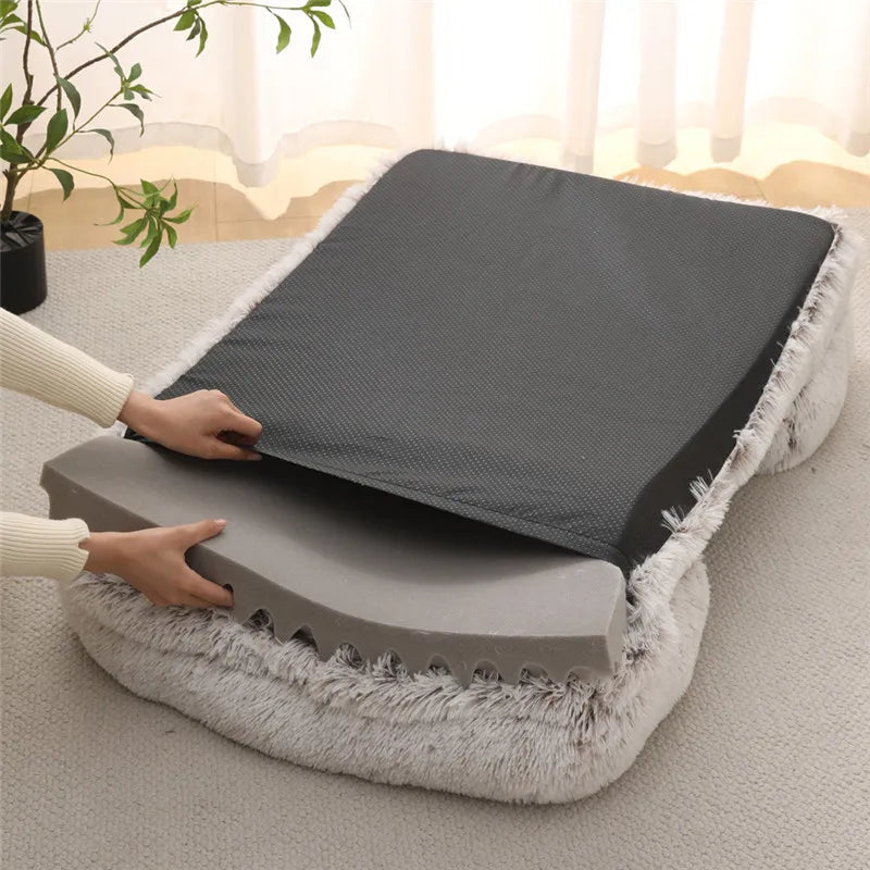 Luxury Winter Warm Large Dog Sofa Bed Dog Kneel Cat Mats House Cushion Pet Sleeping Sofa Beds Mat for Large and Small Dog Soldes-ShopOnline