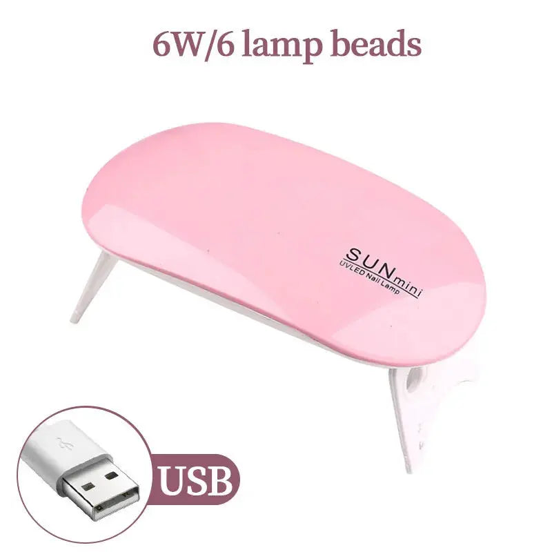YIKOOLIN Mini Lampe à Ongles Gel  6W Polish Lampe Portable 6 LED UV Manicure Lamp Home USB Nail Phototherapy Machine à Prix Discount - Soldes-ShopOnline