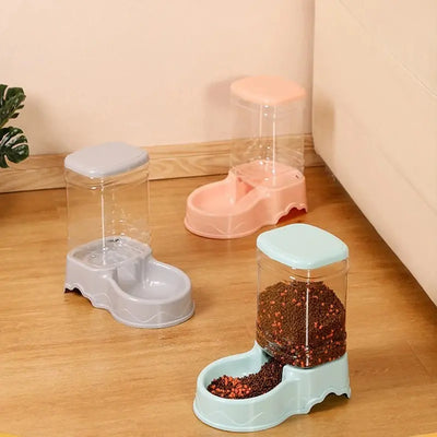 Mangeoire automatique pour animaux de compagnie Bol à boire pour chat Bol pour chat Grande capacité Bol pour chien 3.8L seau de stockage de nourriture combiné Fournitures pour animaux de compagnie - Soldes-ShopOnline