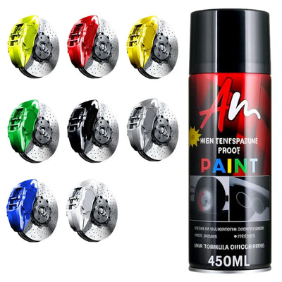 High Temp Resistance DIY Brake Caliper Paint 2K Aerosol Spray Can Glossy Glamour Finish Black Yellow Blue Red Green Silver gold Soldes-ShopOnline