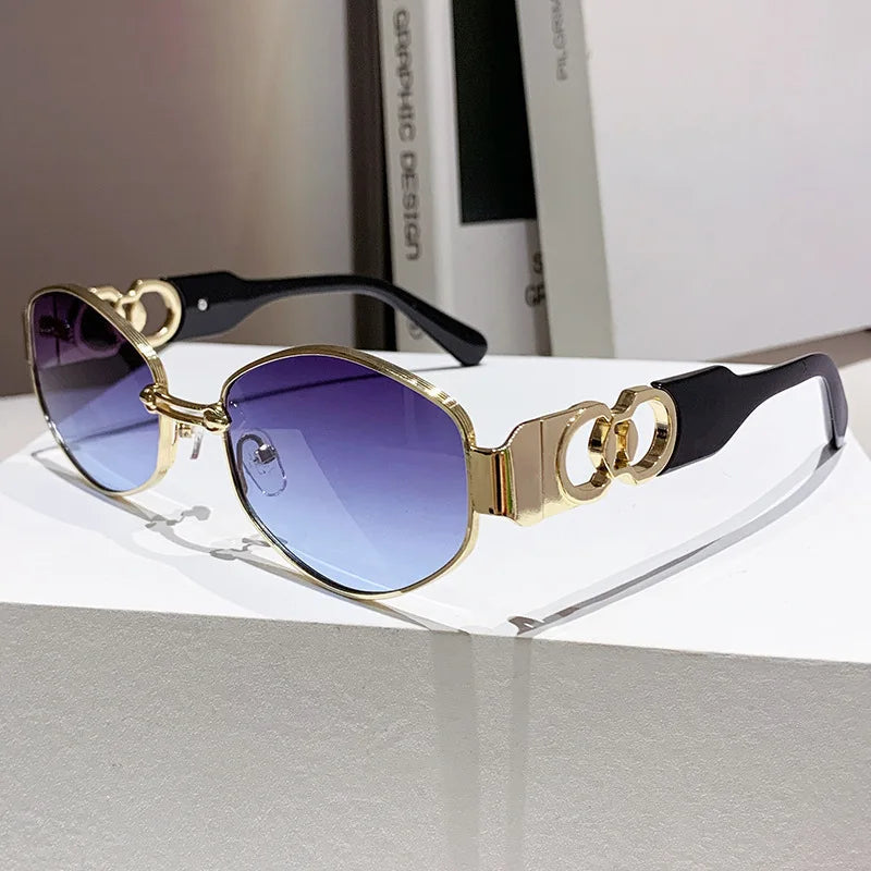 Lunettes de Soleil Steampunk Cat Eye OUIO – Vintage, UV400, Femme & Homme, Voyage & Soirée Soldes-ShopOnline